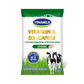 Sữa tươi bịch có đường, sữa vinamilk (2 túi)