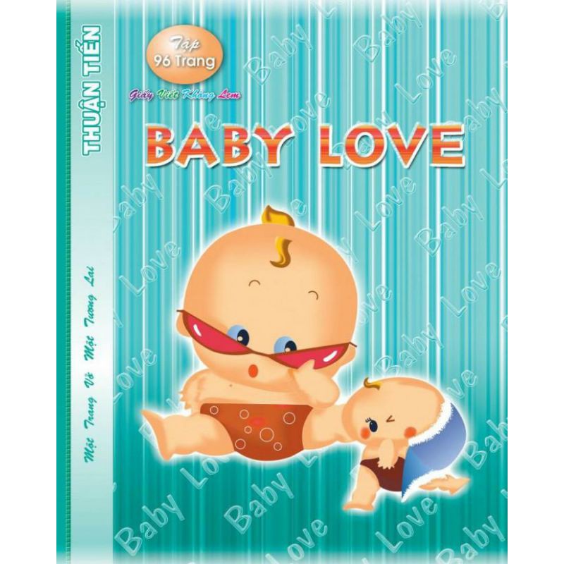 Lốc 10 Quyển Tập Baby Love Thuận Tiến 4 Ô Ly ( 96 Trang )