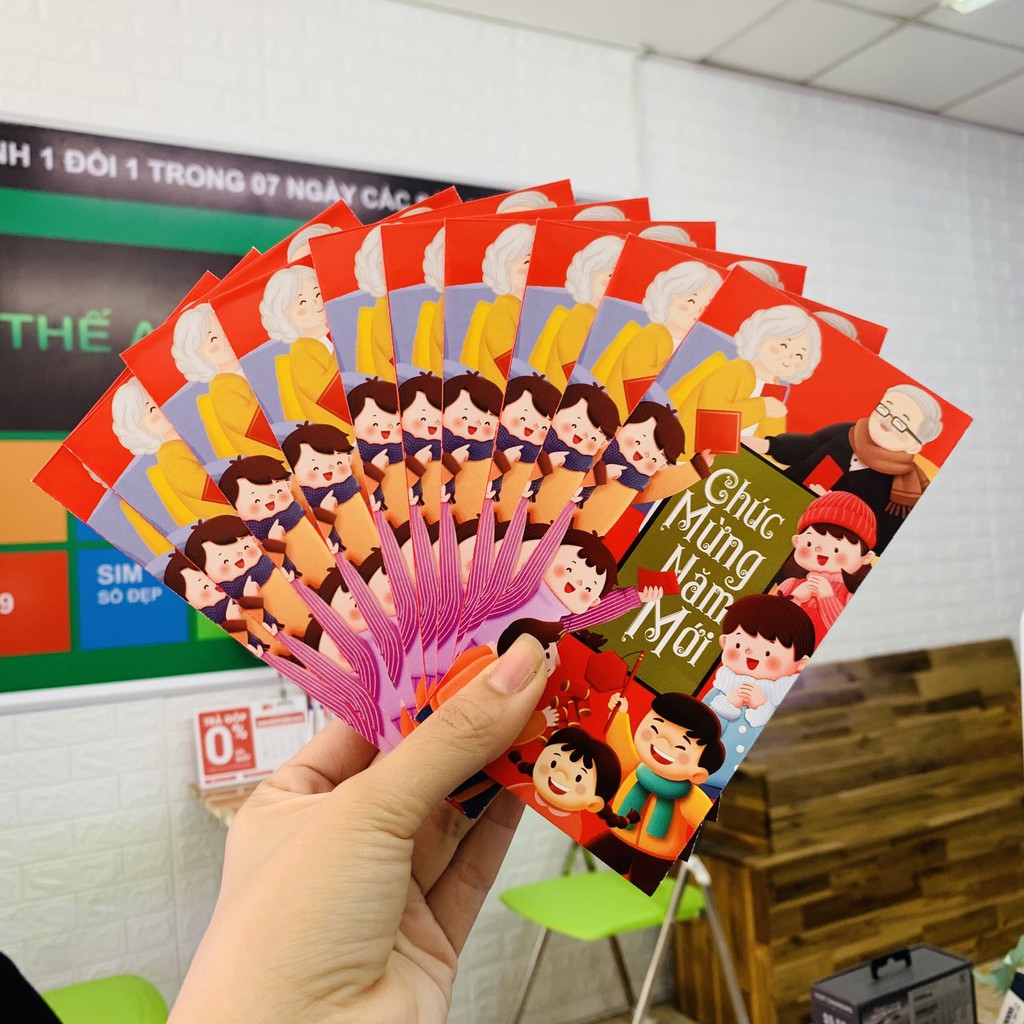 10 cái Bao lì xì chúc tết năm 2021 , combo 10 bao lì xì chúc tết