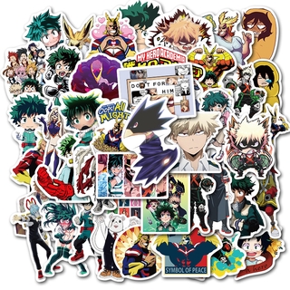 50Pcs/Set ❉ My Hero Academia Series 02 Stickers ❉ Midoriya Izuku Bakugou Katsuki Todoroki Shoto Anime Cartoon DIY Fashion Mixed Doodle Decals Stickers