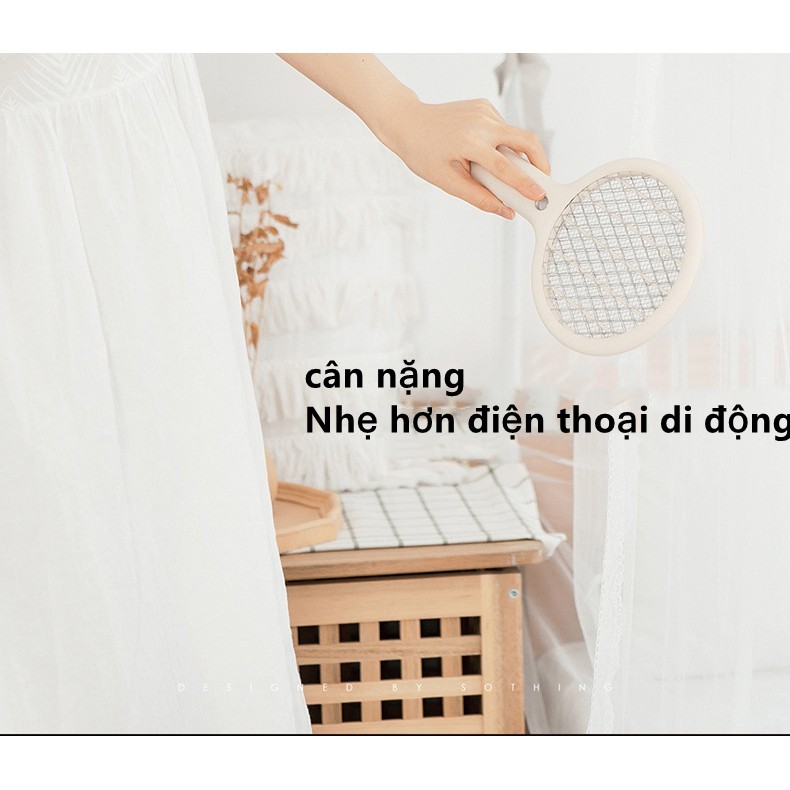 Vợt Muỗi Điện Mini Tiện Lợi Vợt Diệt Muỗi Xiaomi Kích Thước Mini Có Đèn Led Tiện Lợi