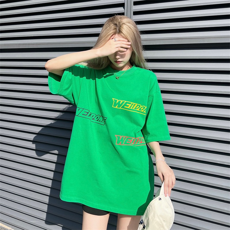 NRVP Áo Thun Cotton Tay Ngắn Cổ Tròn Màu Trơn Thời Trang Dành Cho Nữ