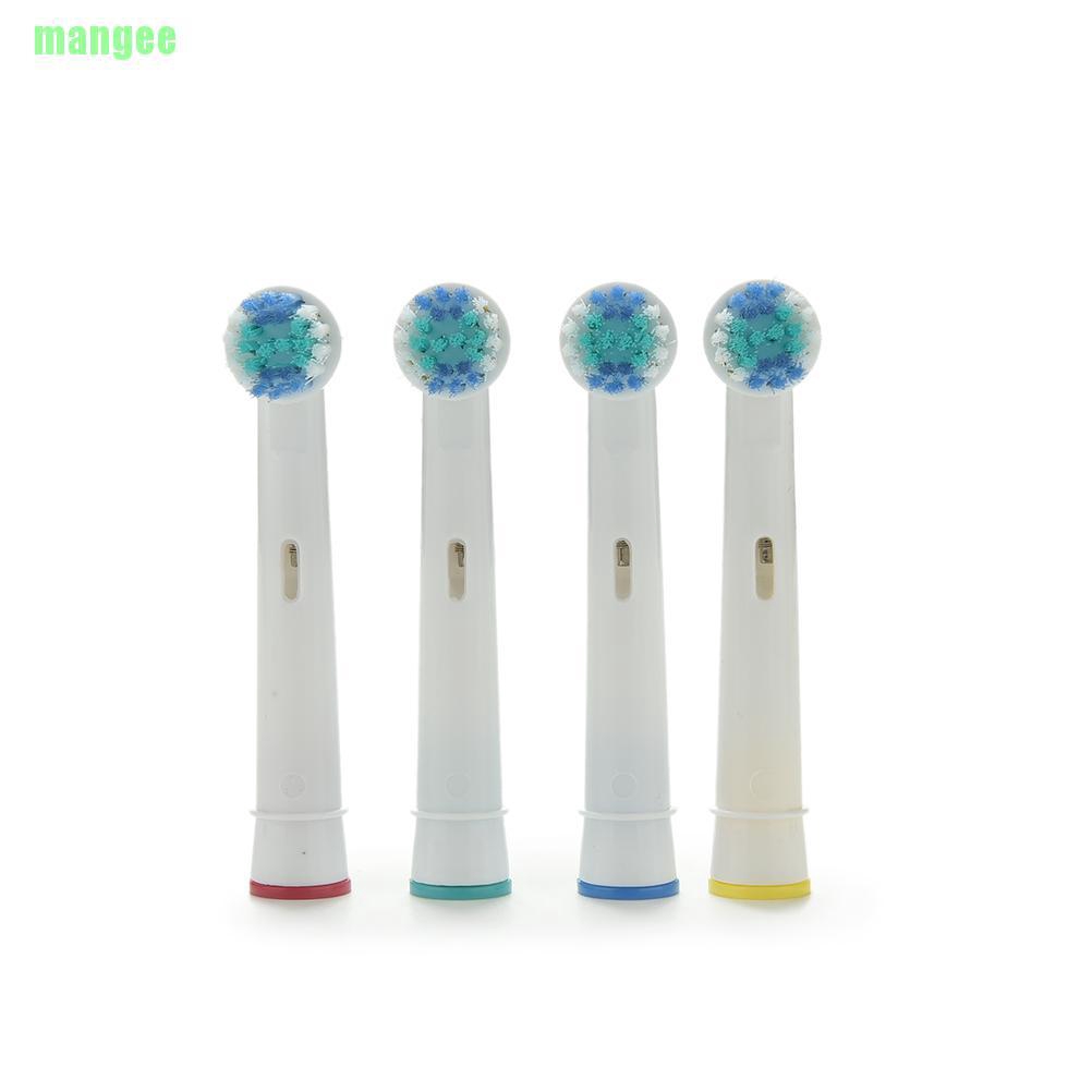 (hàng Mới Về) Set 4 Đầu Bàn Chải Đánh Răng Chạy Điện Eb17-4 Thay Thế Cho Braun Oral B
