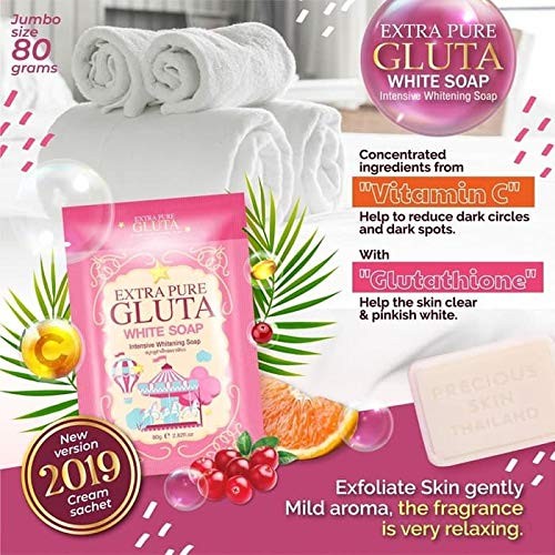 [Toàn thân] Xà phòng tắm trắŉg nguyên chấţ Extra Pure Gluta White Thái Lan