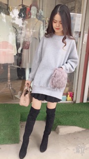 Áo nỉ zara túi lông