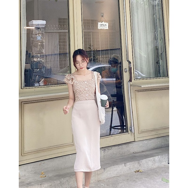 CASON - Áo Croptop Tay Bèo Cindy