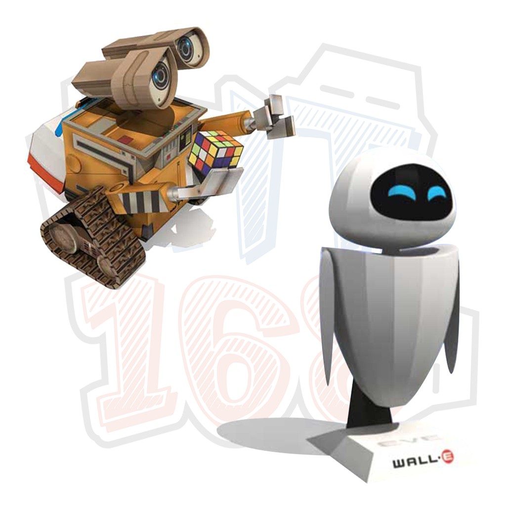 Mô hình giấy Anime Robot Wall-E & Eve Combo 0026