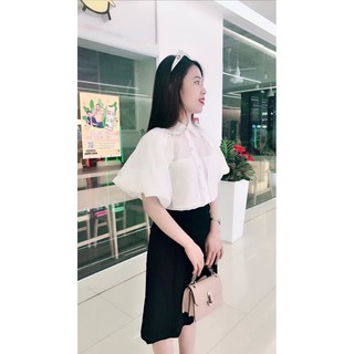 Áo kiểu sơ mi tay lỡ thời trang-AHV004