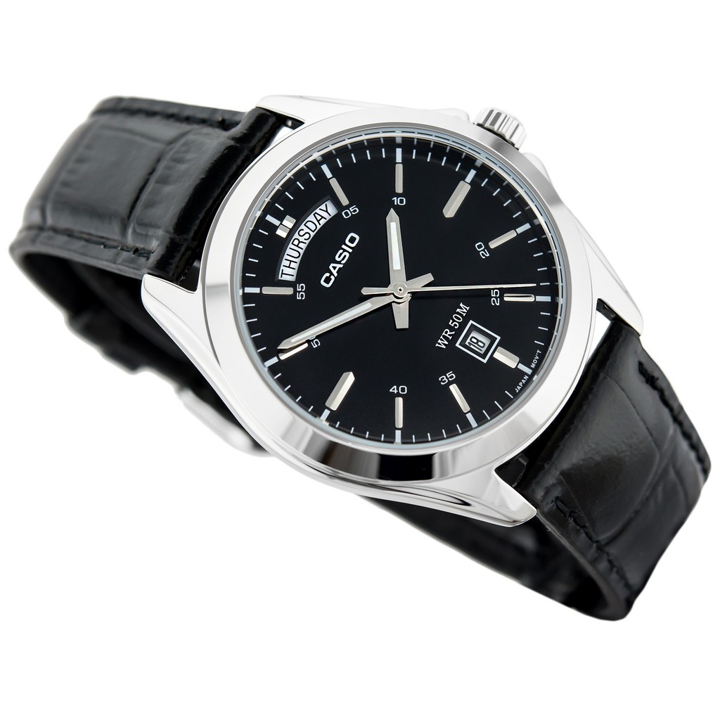 Đồng hồ nam dây da Casio chính hãng Anh Khuê MTP-1370L-1AVDF (39mm)