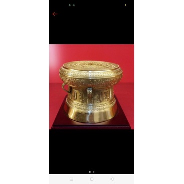 Trống đồng phong thủy tài lộc gò nổi cao 12cm