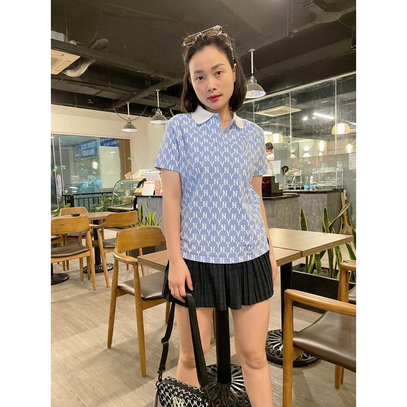 (ảnh thật form nam- nữ) Áo polo hàng đẹp không tì vết 2 màu xanh - trắng | BigBuy360 - bigbuy360.vn