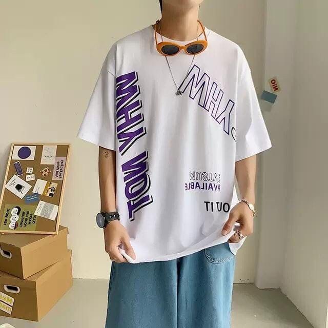 Áo thun nam form rộng tay lỡ cao cấp mẫu  YHW