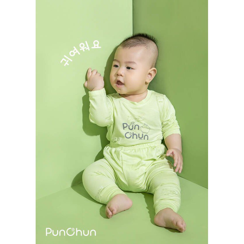 [CHÍNH HÃNG] Bộ dài tay cotton cao cấp trẻ em Punchun