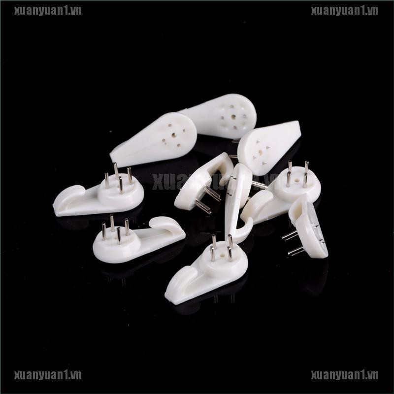[XUANYUAN1] 10 Đinh Nhựa Trắng Trong Suốt Treo Khung Ảnh