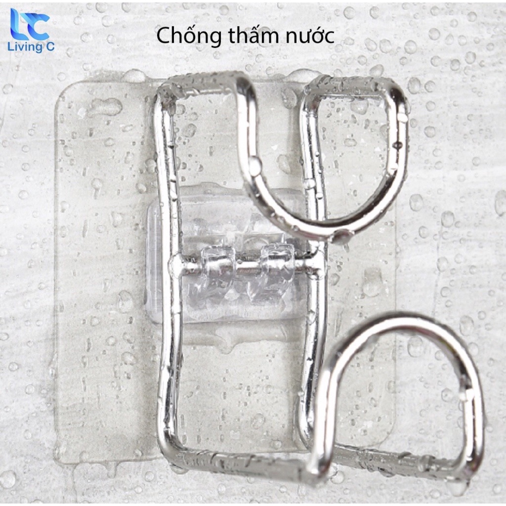 Kẹp Dán treo thau chậu, rổ giá ,đồ dùng bằng Inox Nhỏ Gọn Chịu Lực Tốt