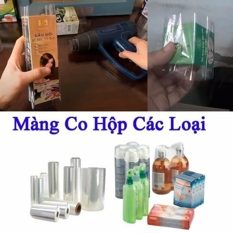 Màng co nhiệt pvc dùng máy khò đủ kích thước - Có sẵn