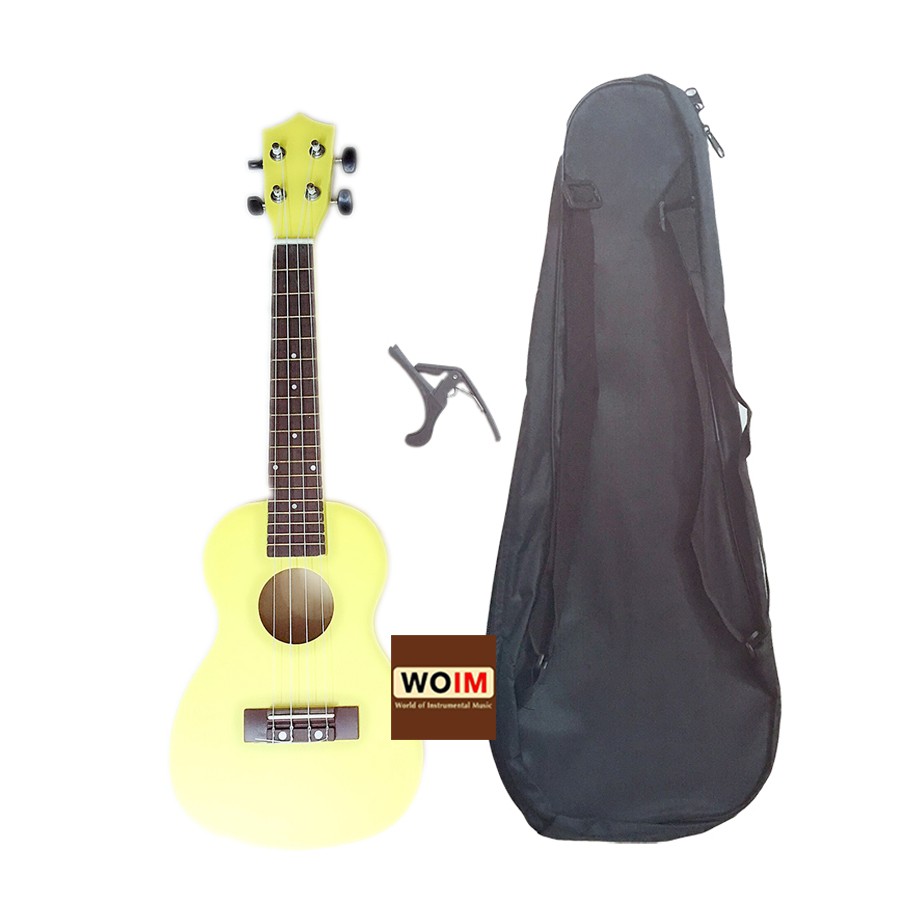 Đàn Ukulele Concert Woim 33A19 Size 23 Tặng Kèm Capo Và Bao Vải