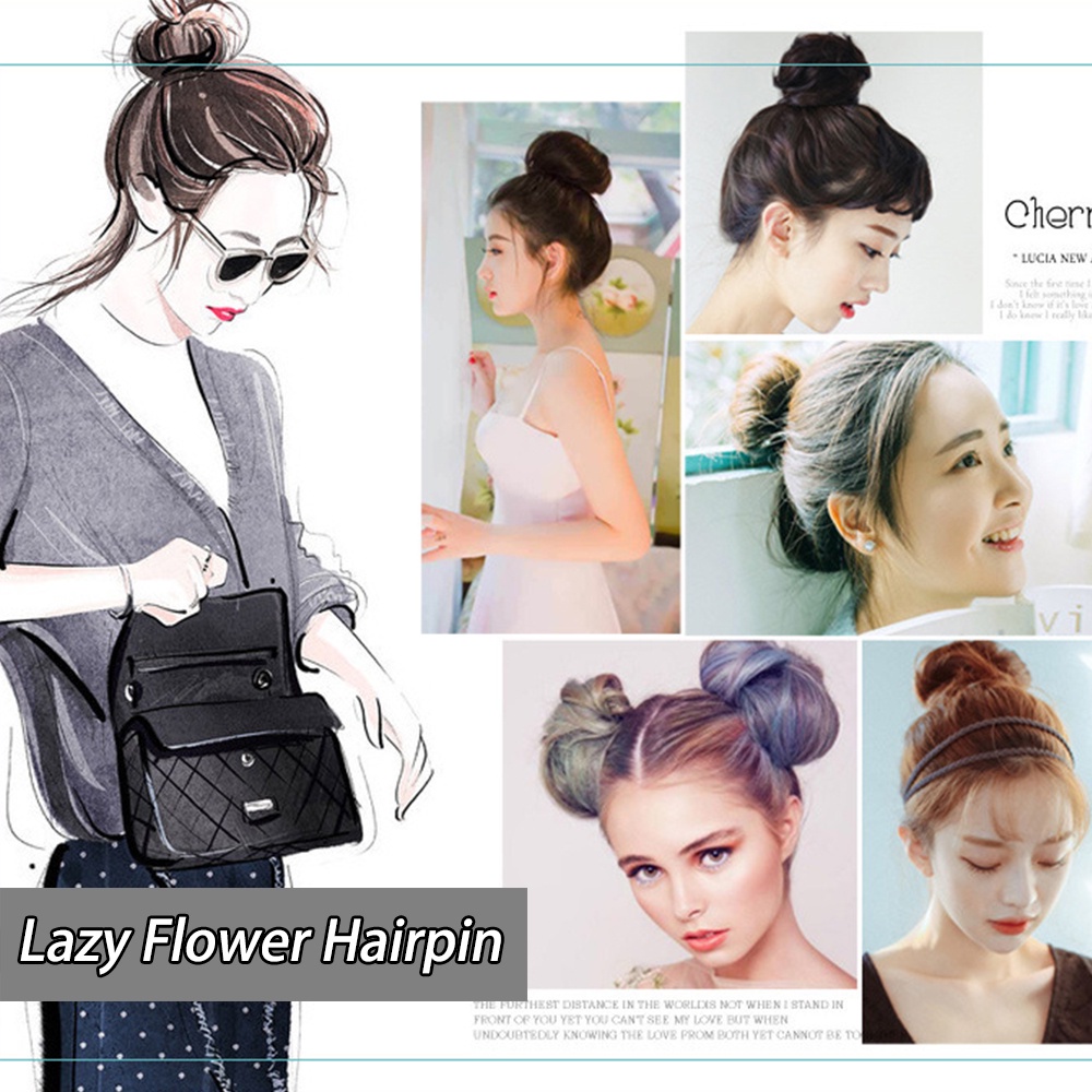 Ghim búi tóc kiểu hoa đính ngọc trai giả thời trang dành cho nữ