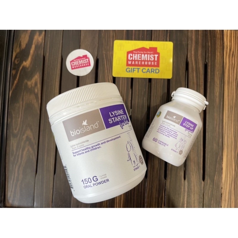 Lysine Bioisland Tăng Chiều Cao, Tăng Chuyển Hóa Cho Trẻ - Giúp Bé Ăn Ngon Hơn - Dạng Bột/Viên - Úc