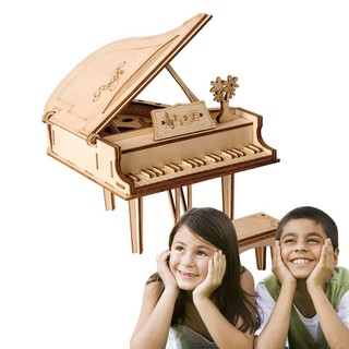 Đàn Piano bằng gỗ xếp hình 3D