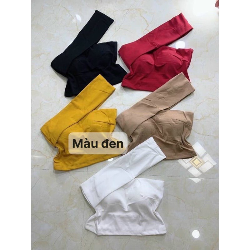 Free ship_Áo Lệch vai Nữ chéo cổ Chất thun Borip Thái, Form Slim Fit/ Áo thun kiểu vai lệch vai không tay