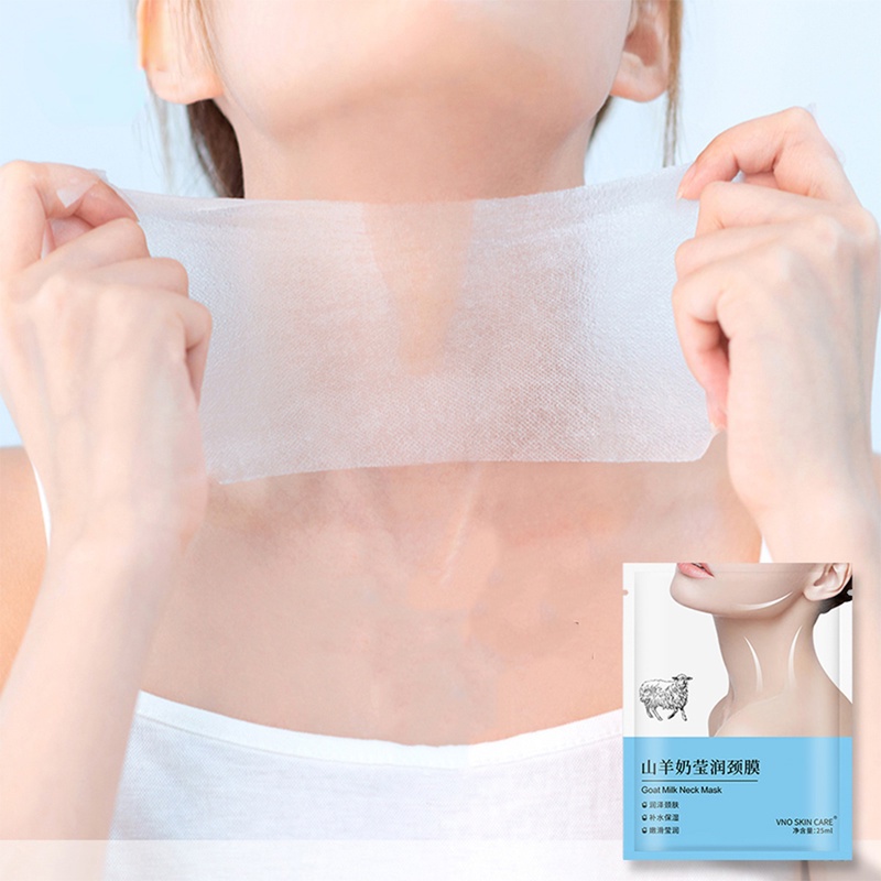 1 Mặt Nạ Sữa Dê Dưỡng Ẩm Làm Trắng Nâng Da Cổ Chống Nếp Nhăn