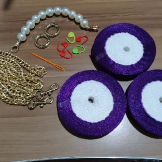 Combo phụ kiện móc ví ruy băng
