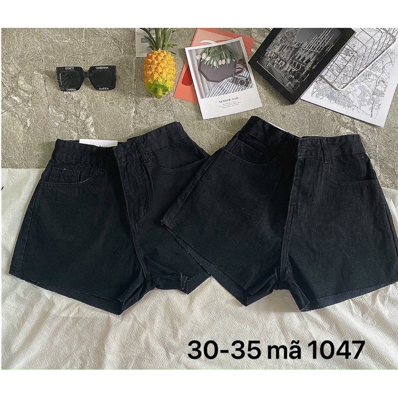 Short Jeans Đen trắng bigsize Trơn Size Lớn Nữ Ms 1047