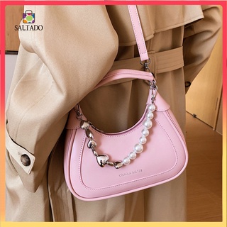 Túi xách kẹp nách phối dây xích thời trang cho nữ