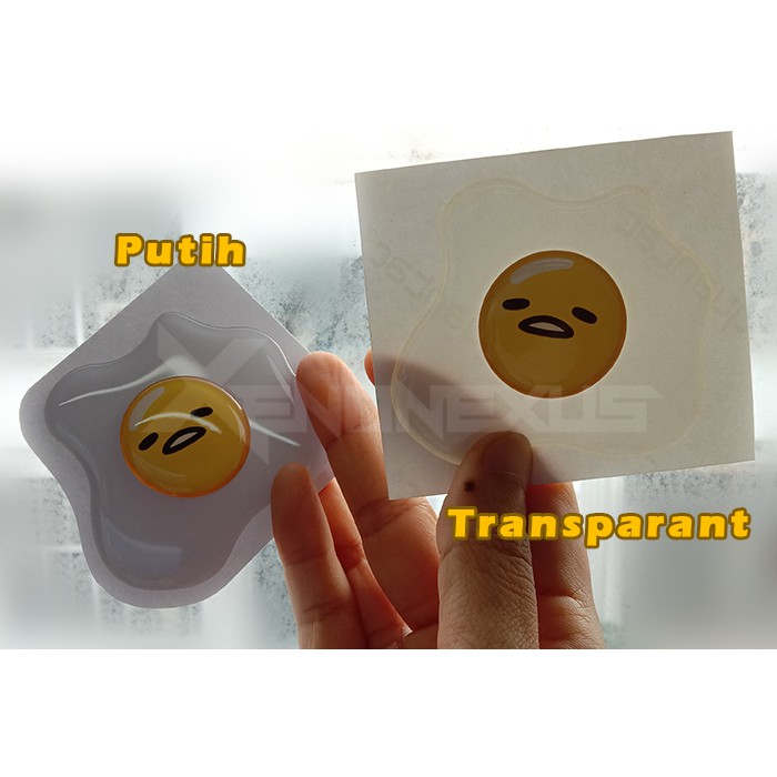 Sticker Dán Trang Trí Họa Tiết Quả Trứng Lười Gudetama 3d Dập Nổi Xinh Xắn
