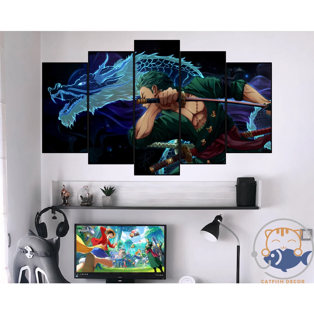 Tranh dán tường decor trang trí phòng ONE PIECE - ZORO - ACE