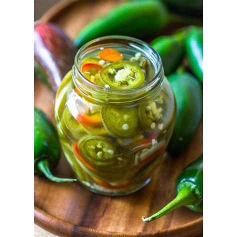 Ớt jalapeno muối chua nguyên quả/ xắt lát La Morena Pickled Jalapeno Peppers Lamorena 372/800g