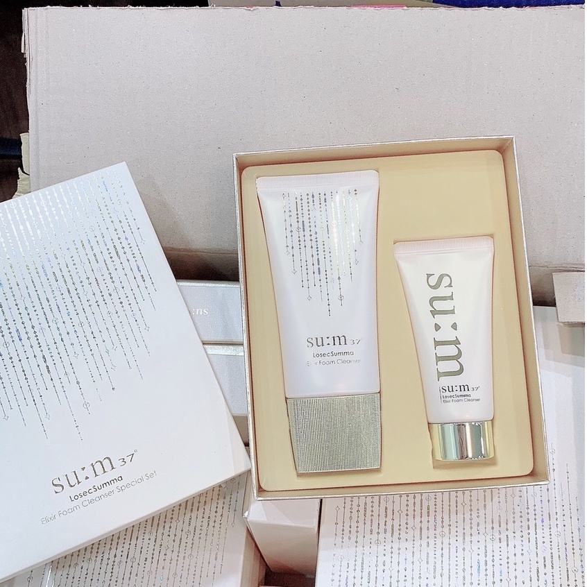 Set Sữa Rửa Mặt Tái Sinh Su:m37 Losec Summa Elixir Foam Cleanser 150ml Làm Sạch Da Từ Sâu Bên Trong