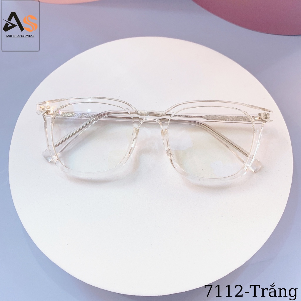 Kính vuông to thời trang nam nữ nhựa lõi kim loại bền chắc chắn 7112A