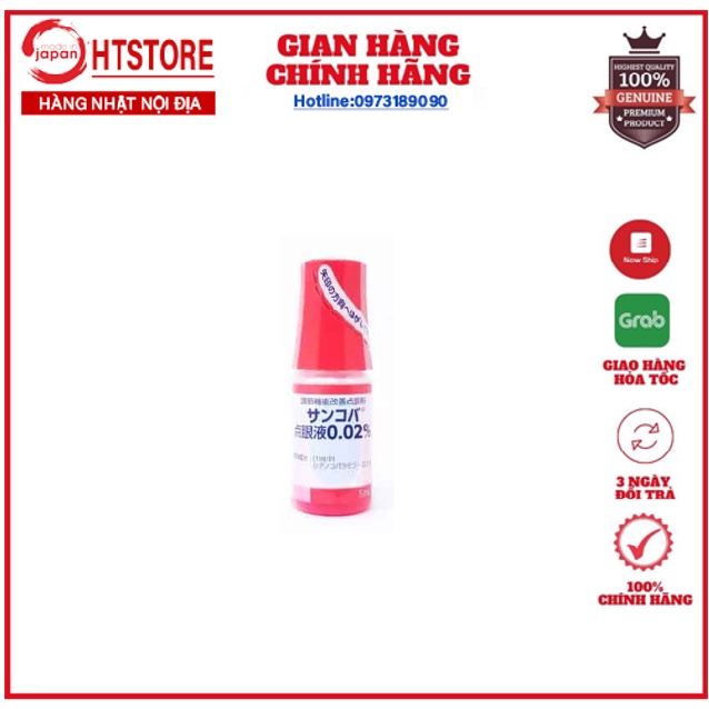 Nước nhỏ mắt Sancoba 0.02% 5ml Nhật Bản - Hỗ trợ người cận thị - Điều tiết chứng mỏi mắt, rối loạn điều tiết