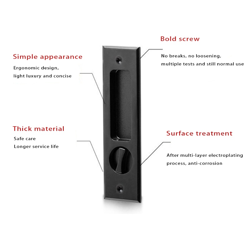 Kiss Đòn Bẩy Tay Nắm Cửa Trượt Hình Vuông Tiếng Trung Dễ Mở Khóa