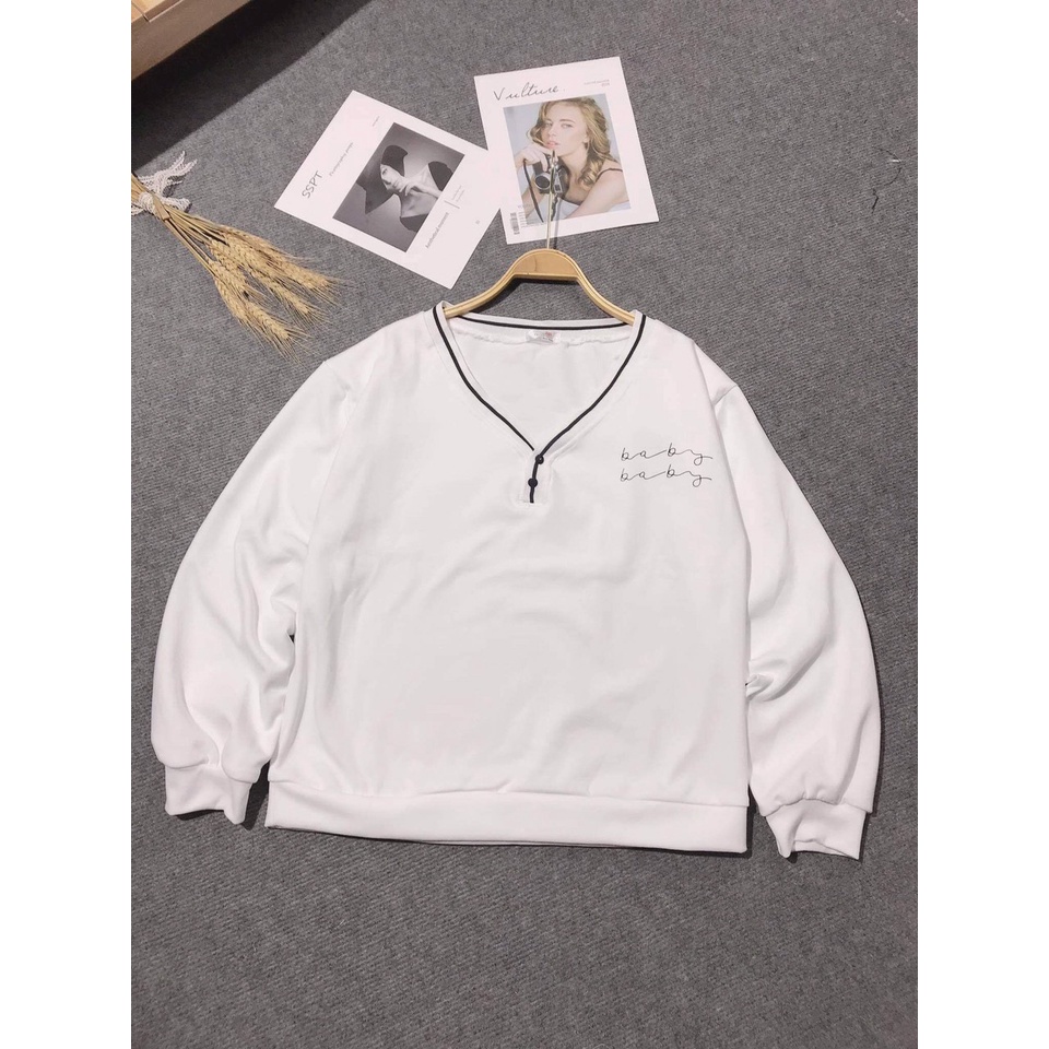 SWEATER NỮ TRÙM MÔNG KUTE , ÁO NỈ NỮ FORM 40-60KG