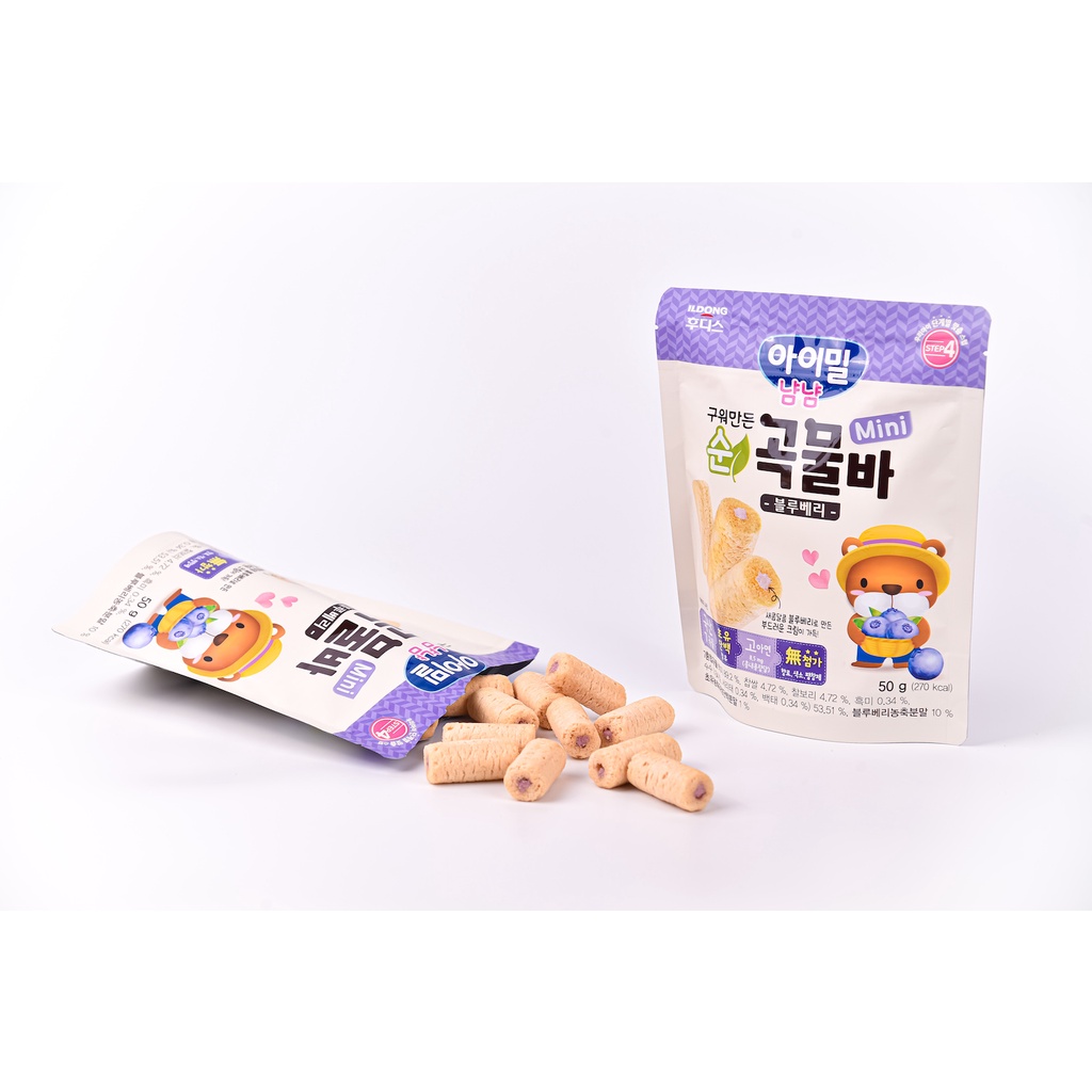 Bánh cuộn mini ăn dặm Ildong Hàn Quốc Ayiyum - vị Việt quất dành cho bé
