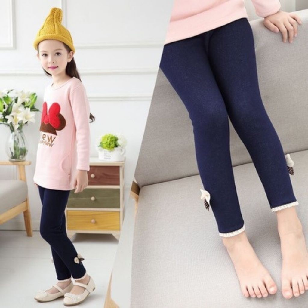 Quần Legging Cho Bé, Legging Thiết kế Giả Jean Cho Bé LG03 (có video shop tự quay)