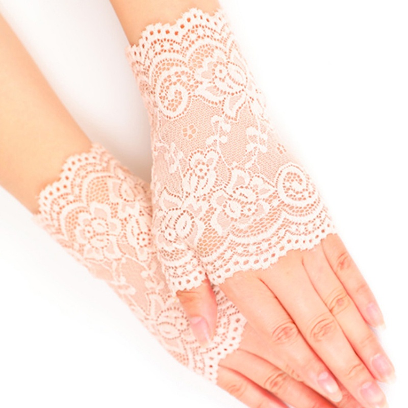 Găng Tay Ren Lưới Hở Ngón Chống Nắng Bảo Vệ Cho Hóa Trang