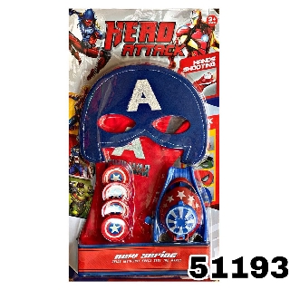 Bộ mặt nạ và găng tay bắn thẻ Captain America/Spiderman