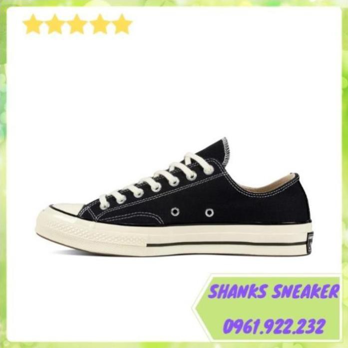 Giày Convers thấp cổ đen trắng 💝FREESHIP💝 Giầy thể thao nam nữ đủ size, Sneaker nữ trắng - Sale 1