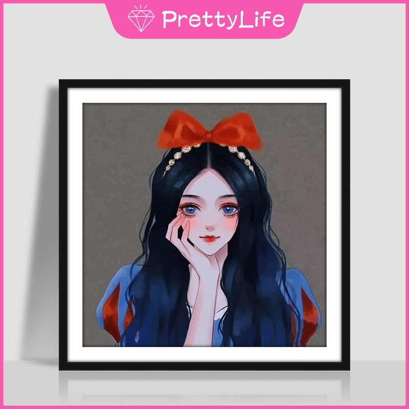 Bộ Tranh Đính Đá 5D Tự Làm Hình Công Chúa Hoạt Hình 30x30cm Trang Trí Nhà Cửa