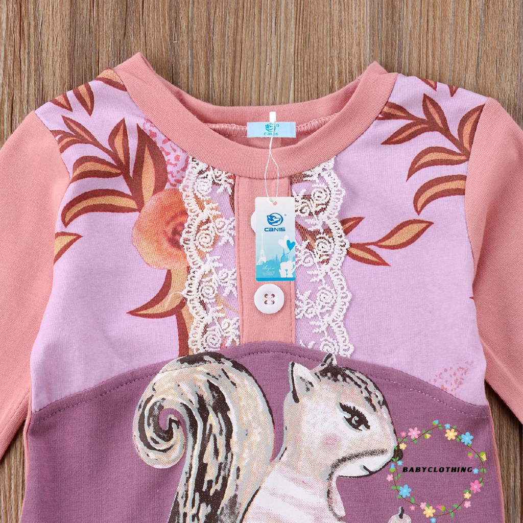 ღWSVღFloral Infant Kid Toddler Baby Girl Lace Clothes Bodysuit Romper Jumpsuit Outfit