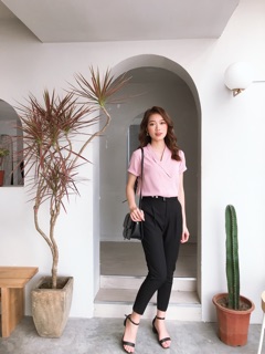 Áo lụa cổ V