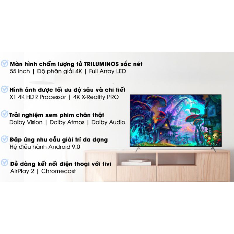 Android Tivi Sony 4K 55 inch KD-55X9000H 2020 Mới 100%