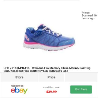 Thanh lí thanh lý giày Fila memory foam filuxe size 7 Us chính hãng auth