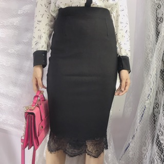 CHÂN VÁY BÚT CHÌ CHÂN REN (ngắn - dài) D53 D63