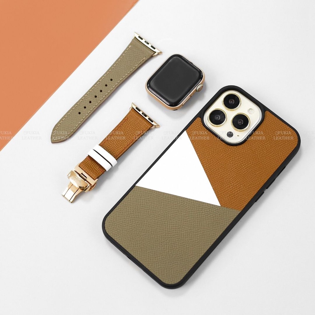 [Mã SKAMSALE03 giảm 10% đơn 200k] Dây da thủ công Epsom Mix Màu 1 dành cho Apple Watch, đồng hồ thông minh, đồng hồ cơ