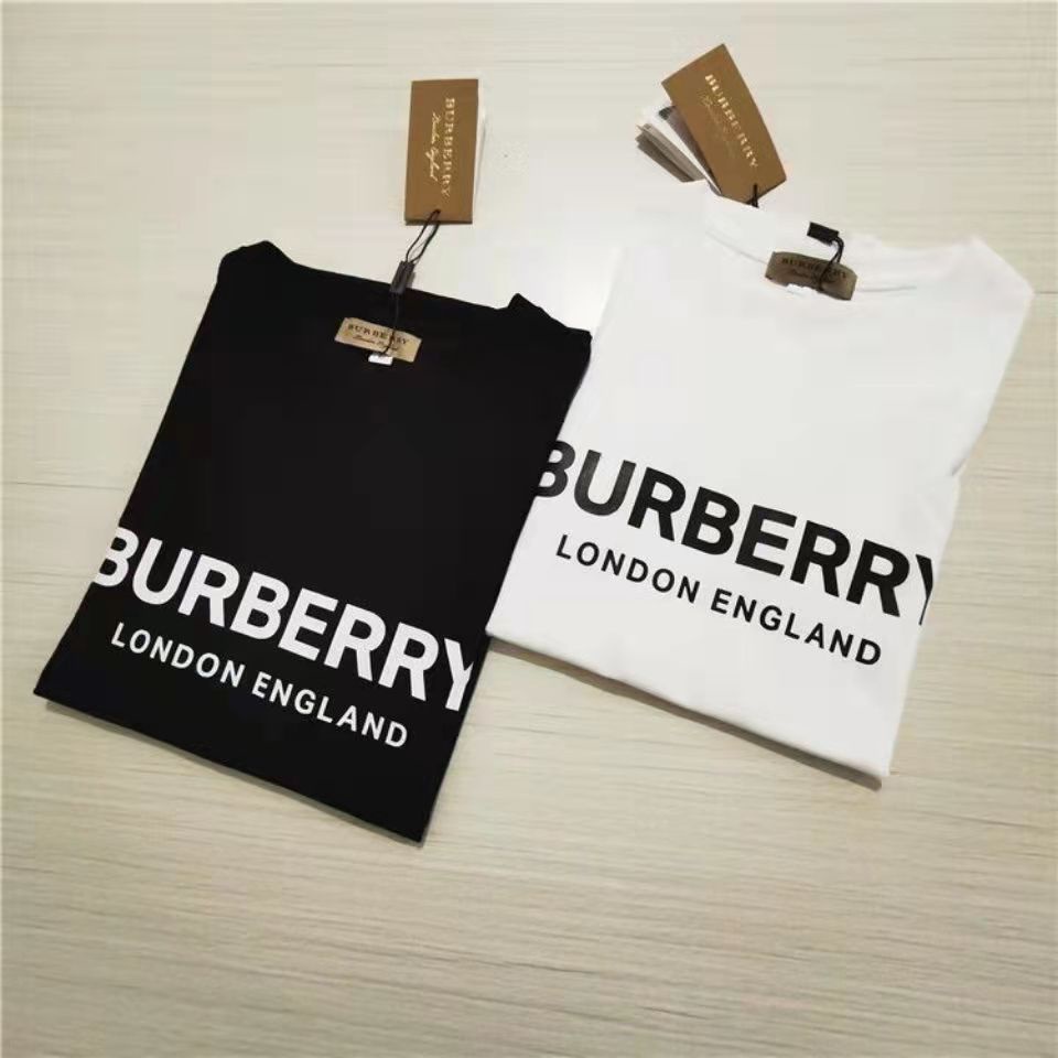 Bbr Hàng Có Sẵn Áo Thun Cotton Nguyên Chất Dáng Rộng In logo Chữ Cái Đơn Giản Dễ Phối Đồ Có Nhãn +